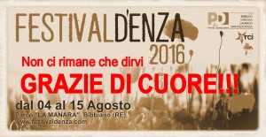 Festivaldenza 2016 fondo giallo papaveri GRAZIE